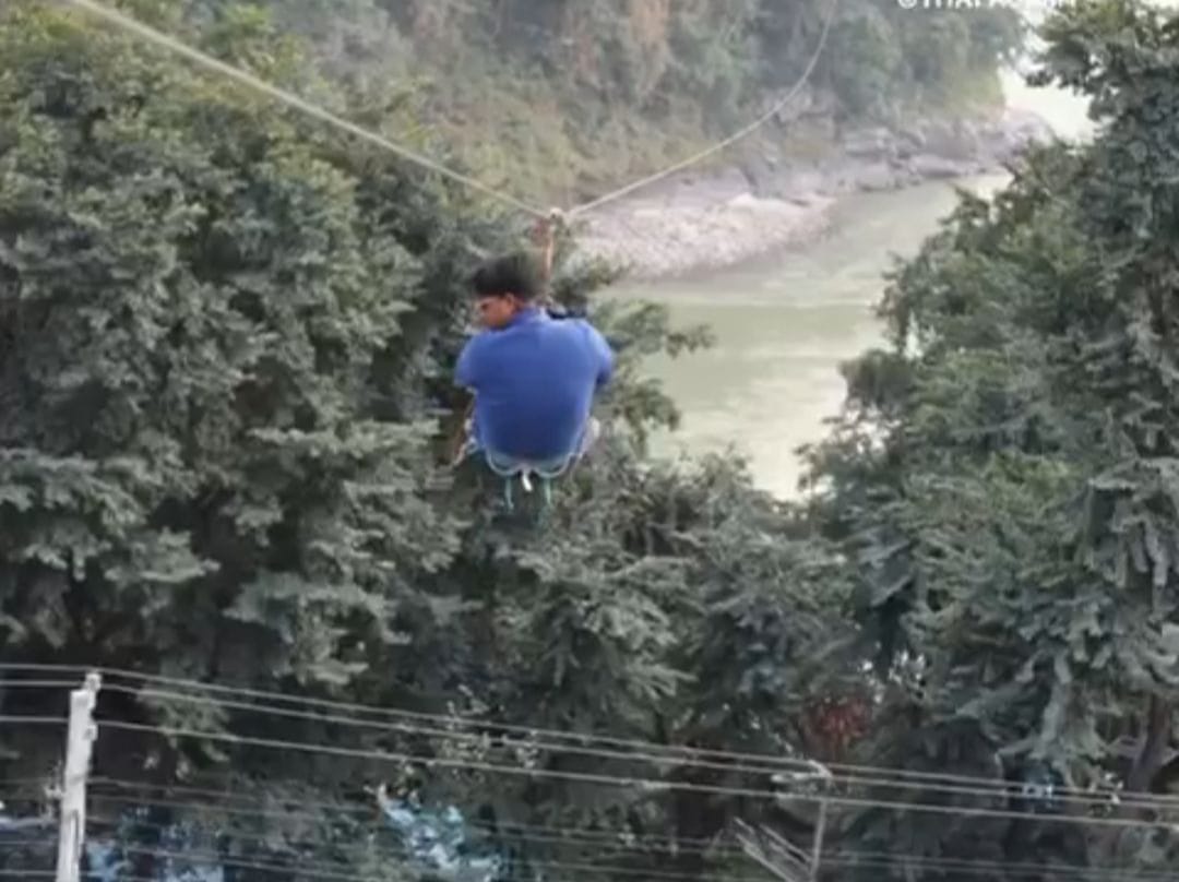 Zip lining in Rishikesh